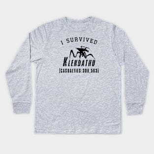 I Survived Klendathu - black Kids Long Sleeve T-Shirt